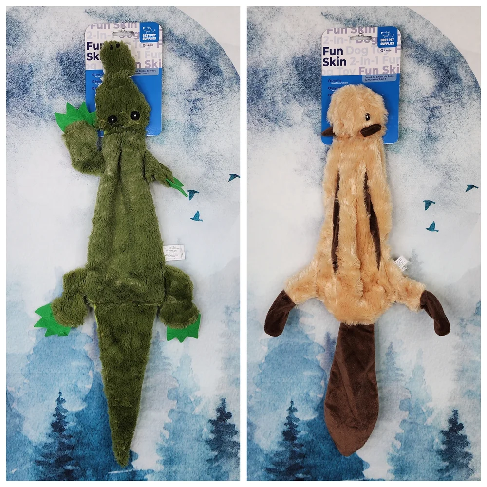 Best Pet Fun Skin Stuffing Free Squeak Toys NWT Large